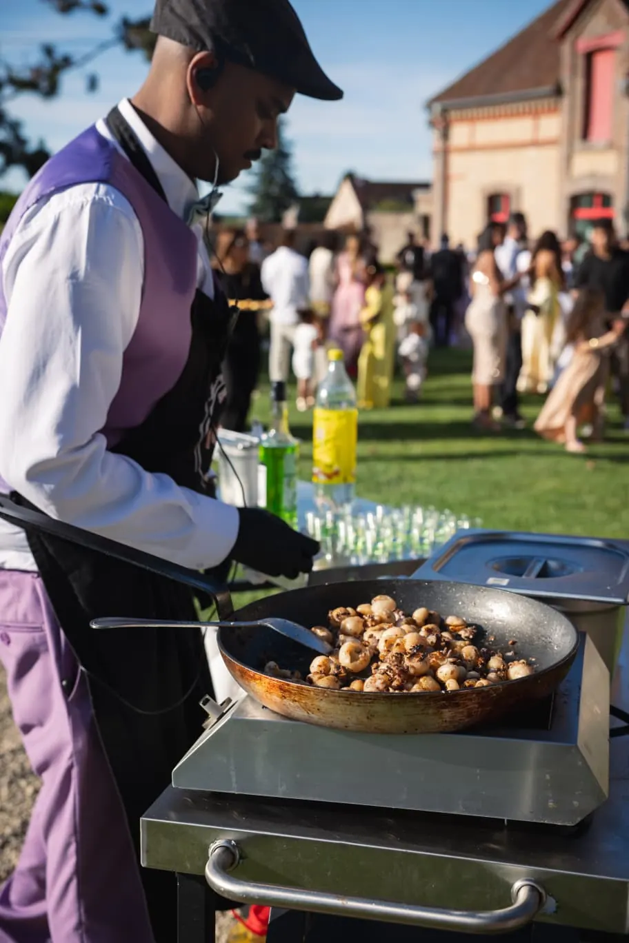Live cooking mariage : chef Teemout's Truck et invités